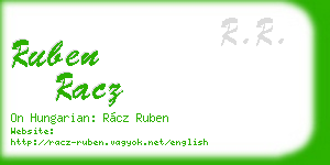 ruben racz business card